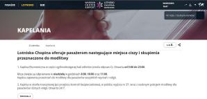 Słowo na 13 stycznia - Niedzielę Chrztu Pańskiego - z Kaplicy Lotniska im. Fryderyka Chopina w Warszawie